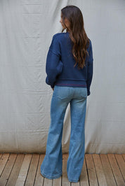 Portside Embroidered USA Sweater - Westly