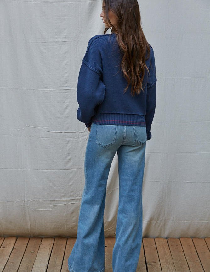 Portside Embroidered USA Sweater - Westly