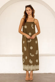 Positano Paisley Embroidered Maxi Dress - Westly