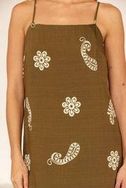 Positano Paisley Embroidered Maxi Dress - Westly