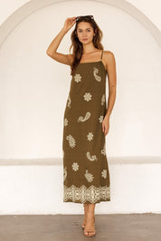 Positano Paisley Embroidered Maxi Dress - Westly