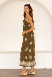 Positano Paisley Embroidered Maxi Dress - Westly