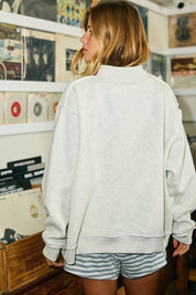Pray Gingham Applique Mockneck Sweatshirt - Westly