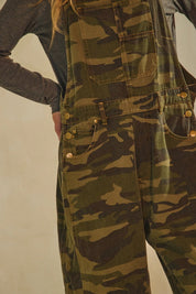Prescott Camo Denim Barrel Overall Jumpsuit - Westly