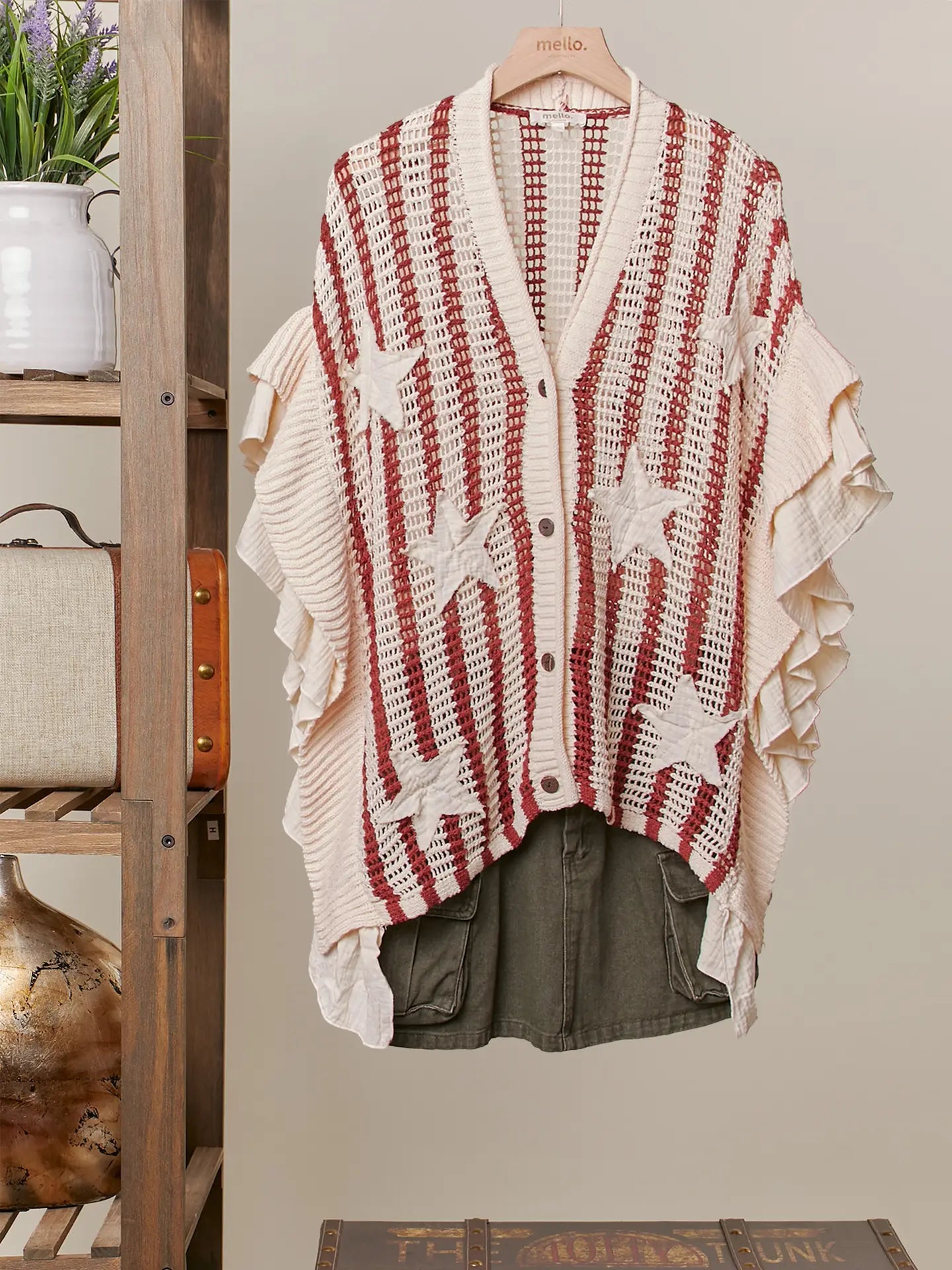 Prescott Star Patch Open - Knit Top - Westly