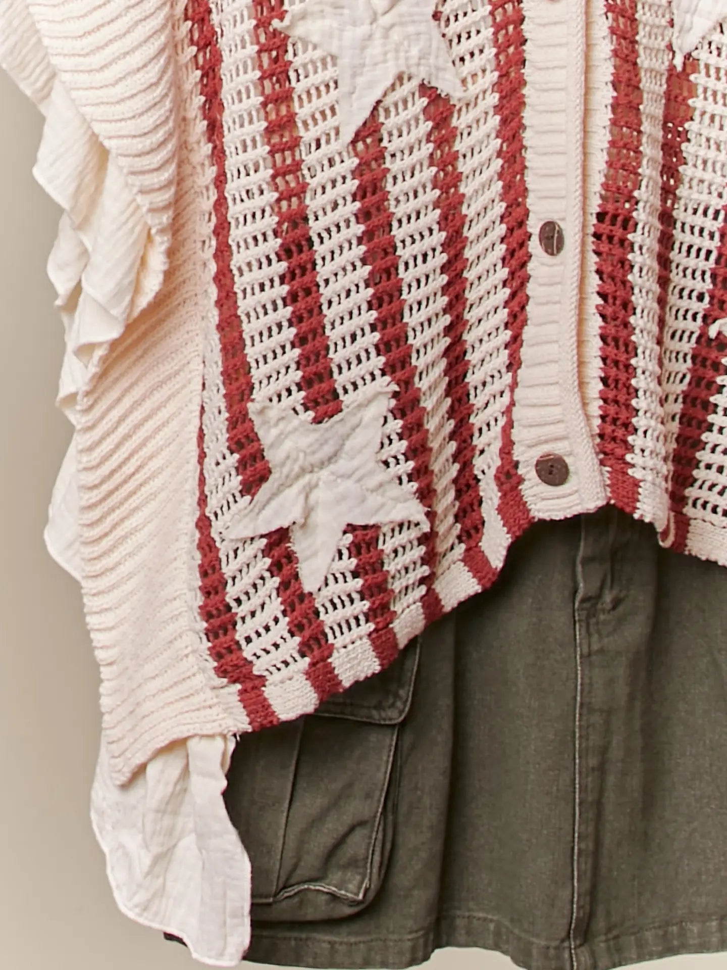 Prescott Star Patch Open - Knit Top - Westly
