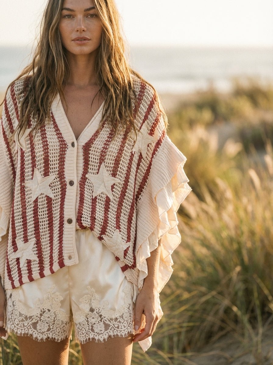 Prescott Star Patch Open - Knit Top - Westly
