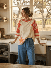Presley Star Patch Oversized Tee - Westly