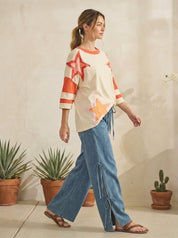 Presley Star Patch Oversized Tee - Westly
