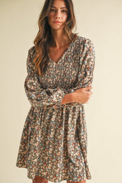 Pressed Petals Smocked Floral Mini Dress - Westly