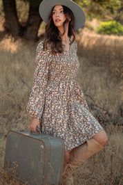 Pressed Petals Smocked Floral Mini Dress - Westly