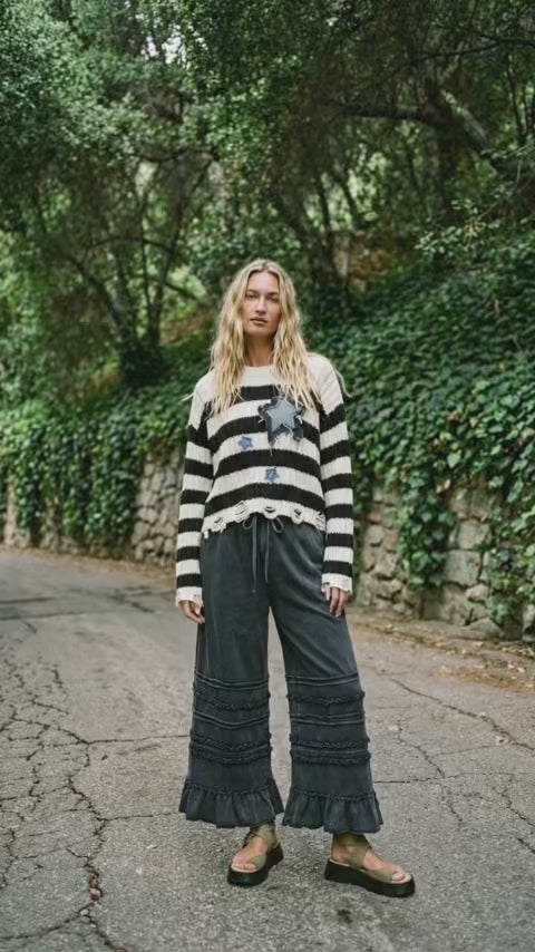 Jude Denim Striped Sweater