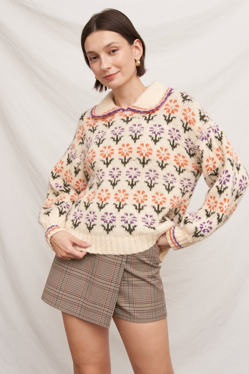 Primrose Field Floral Knit Sweater - Westly