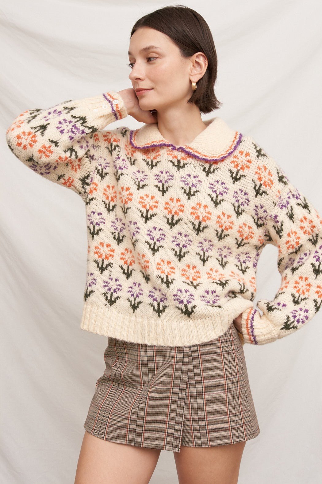 Primrose Field Floral Knit Sweater - Westly
