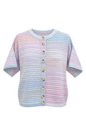 Prism Bay Rainbow Stripe Cardigan - Sky Purple Multi
