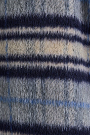Promenade Faux Fur Collar Plaid Coat - Westly