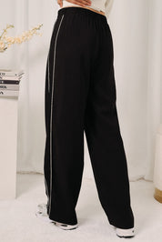Quick Change Contrast Piping Wide Leg Pants - Westly