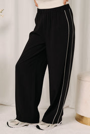 Quick Change Contrast Piping Wide Leg Pants - Westly