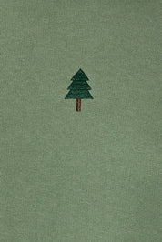 Quiet Christmas Embroidered Tree Sweatshirt in Dusty Green — product photo 05