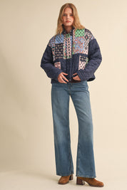 Quilted Keepsake Patchwork Puffer in Navy Patchwork - product photo 9