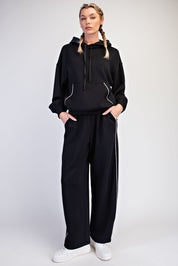Rally Point Piped Scuba Lounge Pants in Black Mocha Cream, photo 4