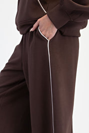 Rally Point Piped Scuba Lounge Pants in Espresso Mocha Cream, photo 5