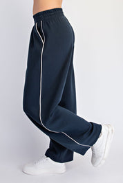 Rally Point Piped Scuba Lounge Pants in Teal Navy Mocha Cream, photo 5