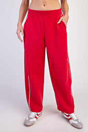 Rally Point Piped Scuba Lounge Pants in True Red Cream, photo 3