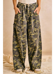 Rambler Camo Baggy Barrel Pants with Cargo Pockets - Westly