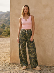 Rambler Camo Baggy Barrel Pants with Cargo Pockets - Westly