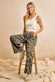 Rambler Camo Baggy Barrel Pants with Cargo Pockets - Westly