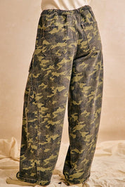 Rambler Camo Baggy Barrel Pants with Cargo Pockets - Westly