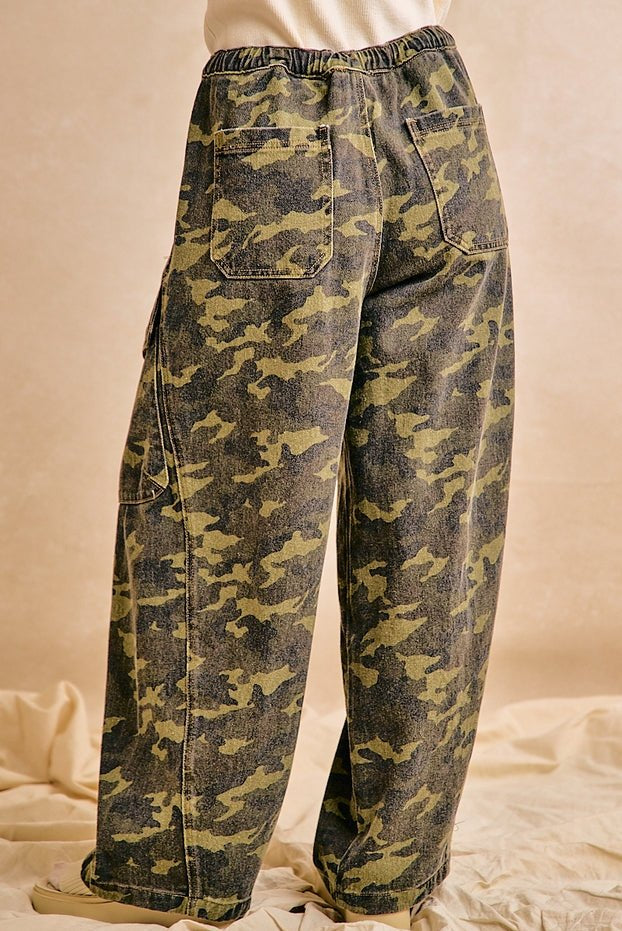 Rambler Camo Baggy Barrel Pants with Cargo Pockets - Westly