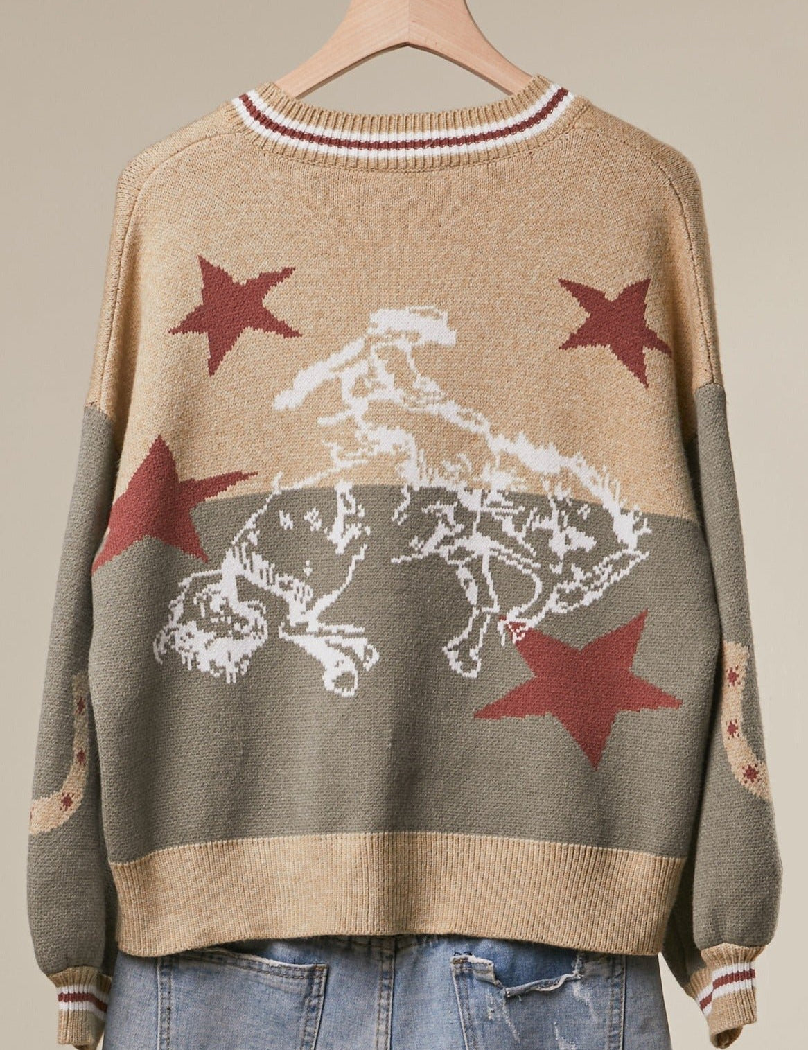 Red Rock Horse Knit Cardigan - Westly
