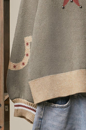 Red Rock Horse Knit Cardigan - Westly