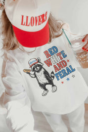 Red, White And Feral Graphic Sweatshirt - Westly