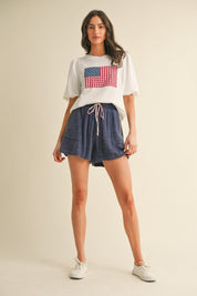 Red, White & You Balloon Sleeve Top - Westly