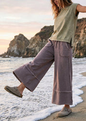 Relaxed Days Washed Cotton Cap Sleeve Tee - Westly