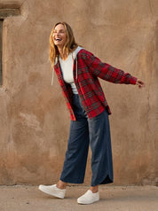 Remington Brushed Plaid Hooded Shacket - Westly