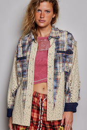 Renegade Mixed Print Studded Shacket - Westly