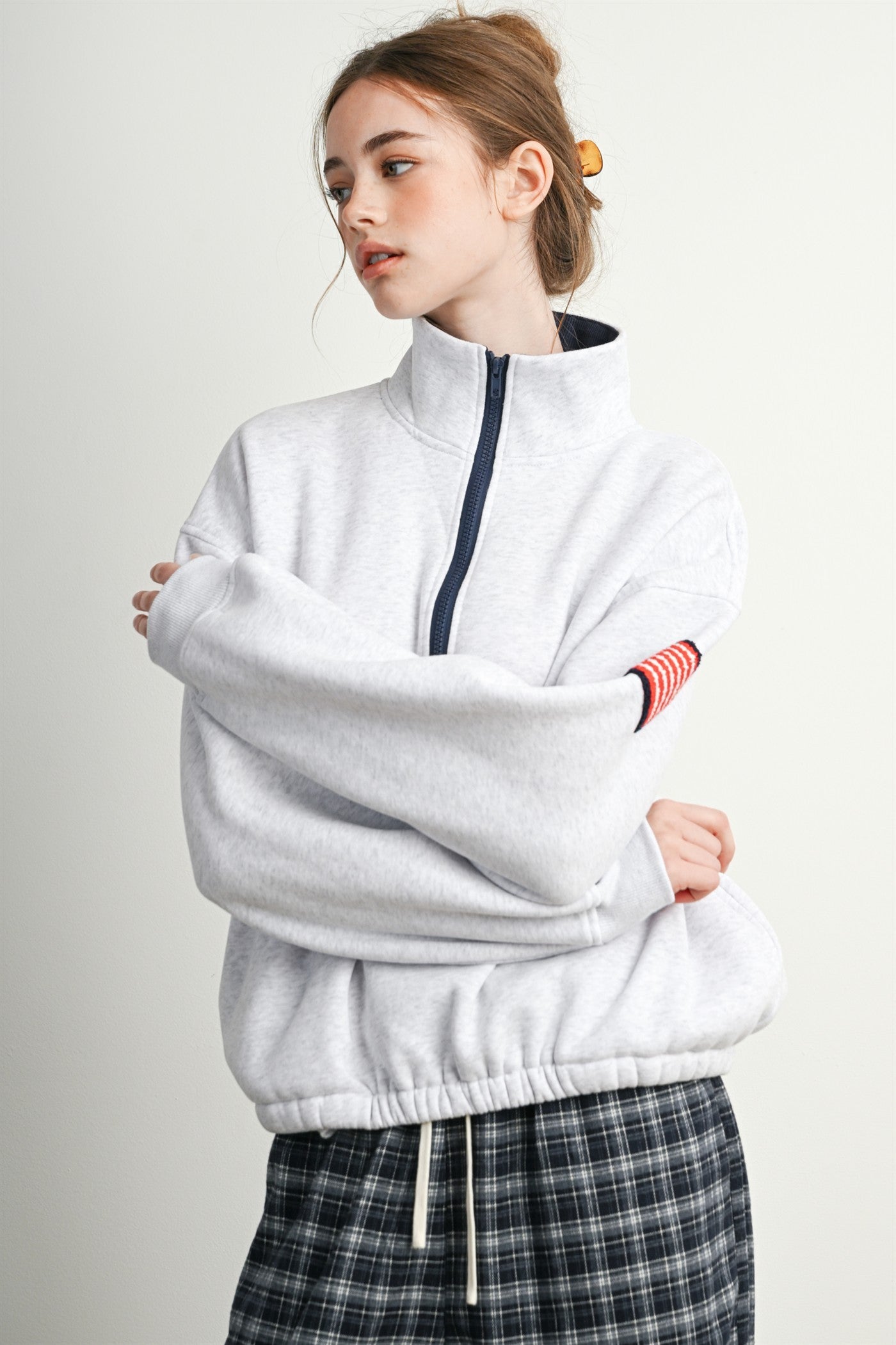 Republic Field Flag Patch Half-Zip Fleece in Grey Multi - product photo 6