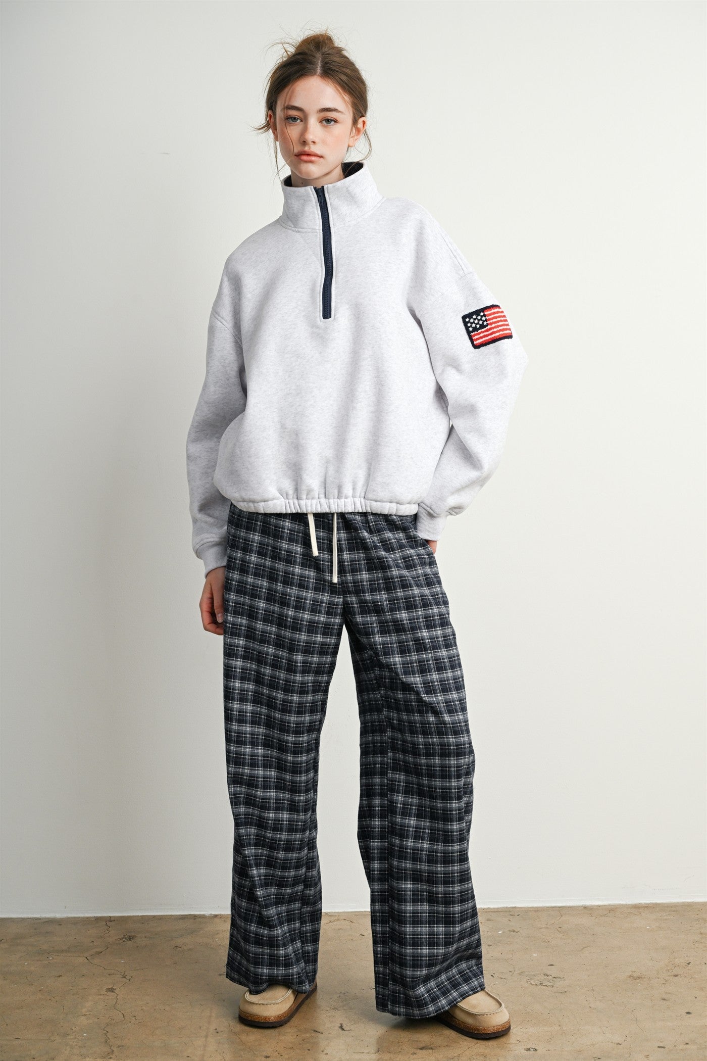 Republic Field Flag Patch Half-Zip Fleece in Grey Multi - product photo 14