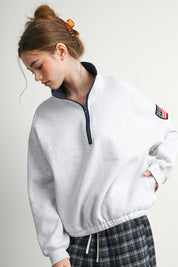 Republic Field Flag Patch Half-Zip Fleece in Grey Multi - product photo 17