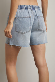 Ridge Button Front Denim Shorts - Westly