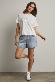 Ridge Button Front Denim Shorts - Westly