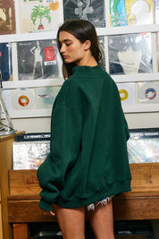 Riverbank Fish Embroidered Sweatshirt in Hunter Green - product photo 9