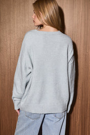 Riverbend Bear & Salmon Knit Sweater in Mint — product photo 03