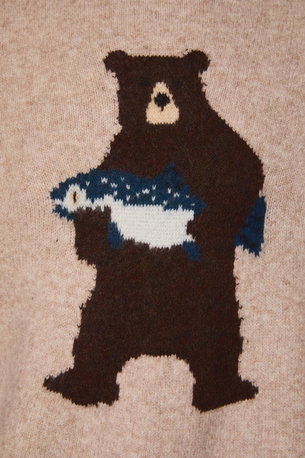 Riverbend Bear & Salmon Knit Sweater - Westly