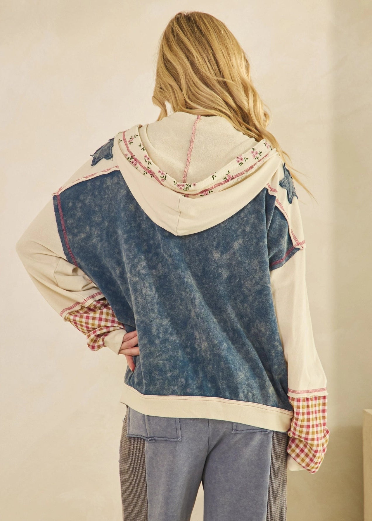 Roadie Oversized Star Patch Zip - Up Hoodie - Westly