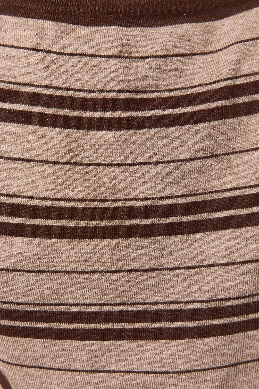 Romy Lane Striped Short Sleeve Cardigan - Taupe Brown Stripe